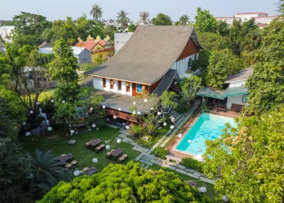 Panoramic garden view